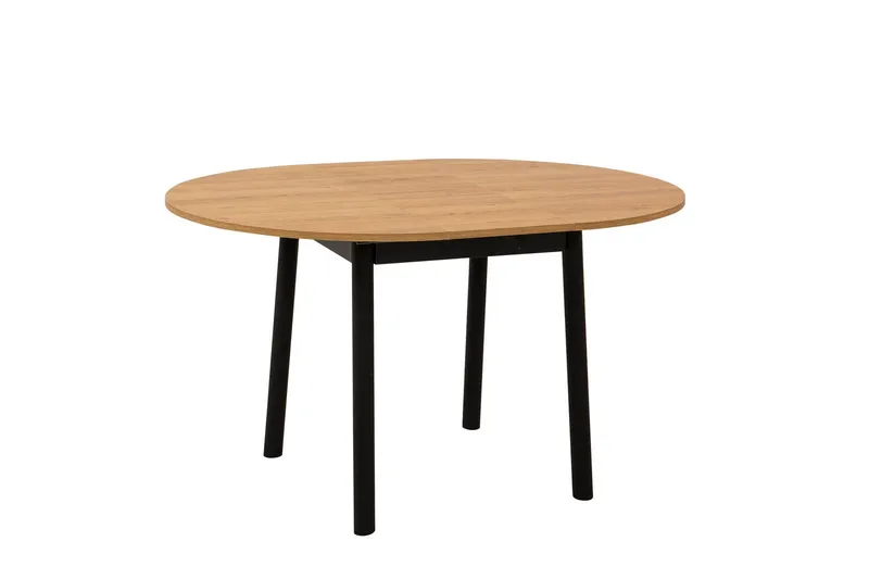Oliver Litet Runt Matbord 100 cm med Trä- och Ekutseende - Brun / Svart - Möbler - Bord & matgrupp - Matbord & köksbord