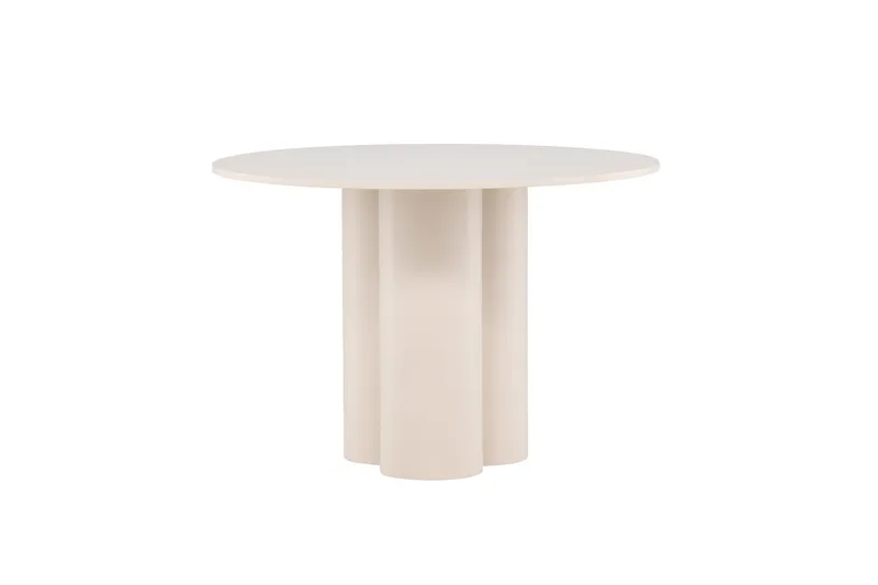 Olivia Runt Matbord 110 cm i Målad MDF - Beige - Möbler - Bord & matgrupp - Matbord & köksbord