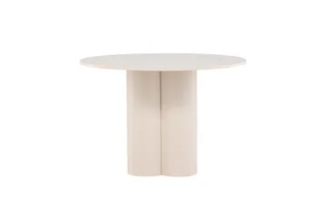 Olivia Runt Matbord 110 cm i Målad MDF - Beige - Möbler - Bord & matgrupp - Matbord & köksbord