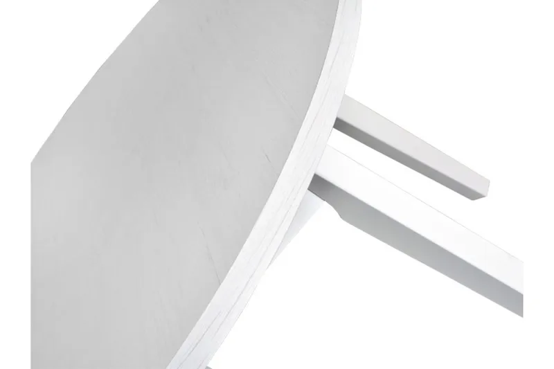Oslo Runt Matbord 100 cm med Ljust Träutseende - Vit - Möbler - Bord & matgrupp - Matbord & köksbord