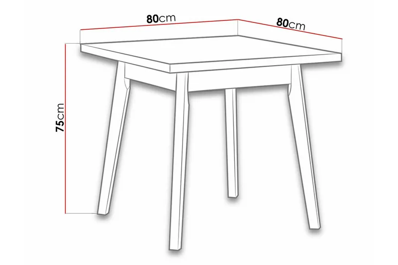 Patrickswell Matbord 80 cm - Vit - Möbler - Bord & matgrupp - Matbord & köksbord