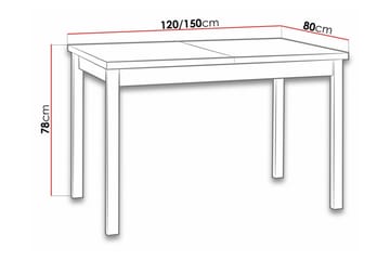 Patrickswell Utdragbart Rektangulärt Matbord 120 cm i Ek - Svart - Möbler - Bord & matgrupp - Matbord & köksbord