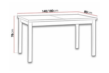 Patrickswell Utdragbart Rektangulärt Matbord 140 cm i Ek - Svart - Möbler - Bord & matgrupp - Matbord & köksbord