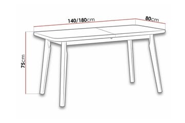 Patrickswell Utdragbart Rektangulärt Matbord 140 cm i Trä - Vit - Möbler - Bord & matgrupp - Matbord & köksbord