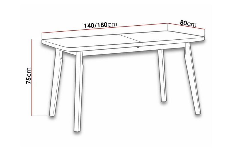 Patrickswell Utdragbart Rektangulärt Matbord 140 cm i Trä - Vit - Möbler - Bord & matgrupp - Matbord & köksbord