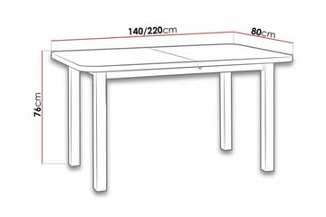 Patrickswell Utdragbart Rektangulärt Matbord 140 cm i Trä - Vit - Möbler - Bord & matgrupp - Matbord & köksbord