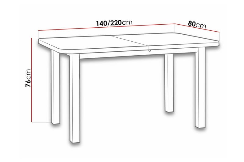 Patrickswell Utdragbart Rektangulärt Matbord 140 cm i Trä - Vit - Möbler - Bord & matgrupp - Matbord & köksbord