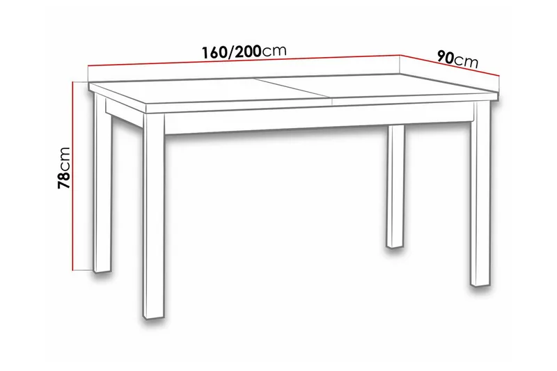 Patrickswell Utdragbart Rektangulärt Matbord 160 cm i Trä - Vit - Möbler - Bord & matgrupp - Matbord & köksbord