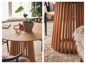 Peyra Matbord 120  cm Runt Ek - Natur - Möbler - Bord & matgrupp - Matbord & köksbord