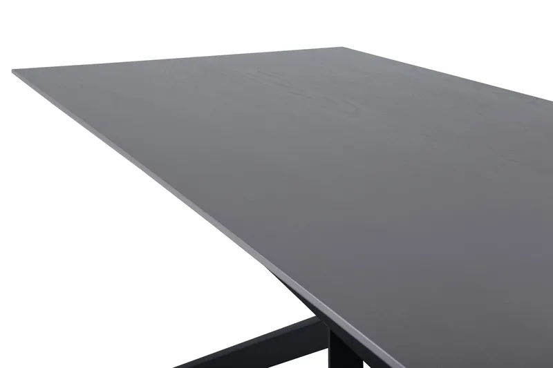 Piazza Rektangulärt Matbord 190 cm i Trä med Valnöts- och Metallutseende - Svart - Möbler - Bord & matgrupp - Matbord & köksbord