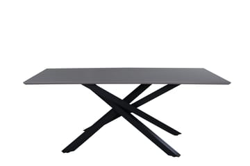 Piazza Rektangulärt Matbord 190 cm i Trä med Valnöts- och Metallutseende - Svart - Möbler - Bord & matgrupp - Matbord & köksbord