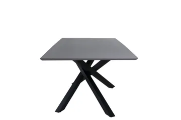 Piazza Rektangulärt Matbord 190 cm i Trä med Valnöts- och Metallutseende - Svart - Möbler - Bord & matgrupp - Matbord & köksbord