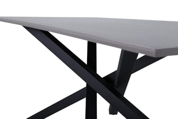 Piazza Rektangulärt Matbord 190 cm i Trä med Valnöts- och Metallutseende - Svart - Möbler - Bord & matgrupp - Matbord & köksbord