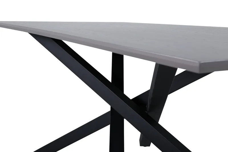 Piazza Rektangulärt Matbord 190 cm i Trä med Valnöts- och Metallutseende - Svart - Möbler - Bord & matgrupp - Matbord & köksbord