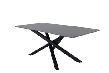 Piazza Rektangulärt Matbord 190 cm i Trä med Valnöts- och Metallutseende - Svart - Möbler - Bord & matgrupp - Matbord & köksbord