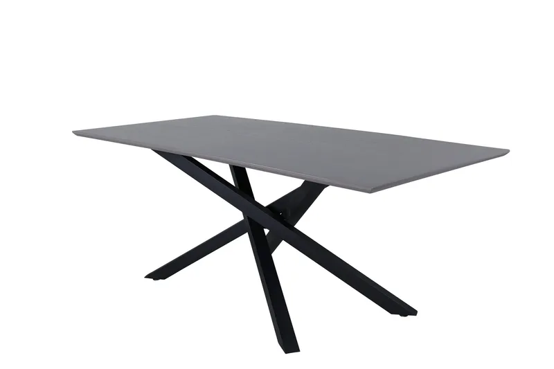 Piazza Rektangulärt Matbord 190 cm i Trä med Valnöts- och Metallutseende - Svart - Möbler - Bord & matgrupp - Matbord & köksbord