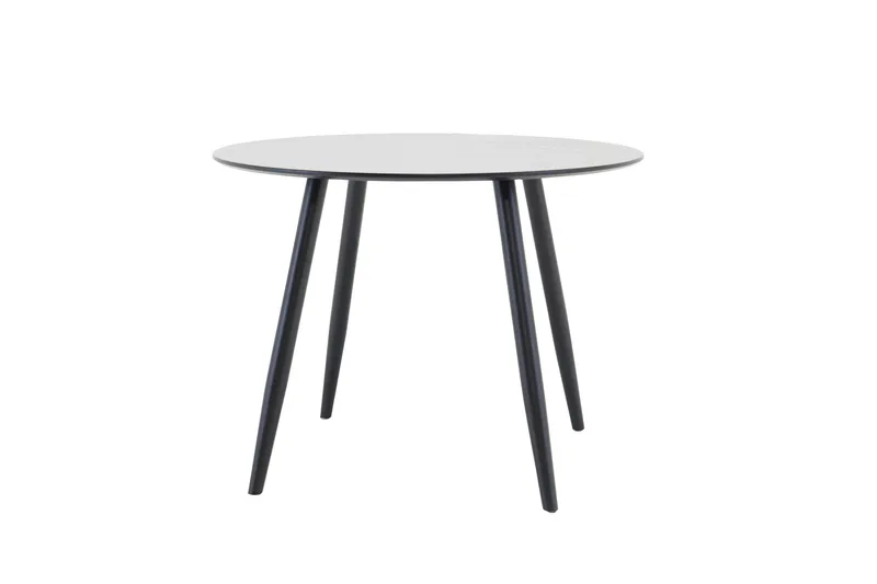 Plaza Litet Runt Matbord 100 cm i Målad MDF, Svart