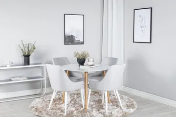 Plaza Litet Runt Matbord 100 cm i Målad MDF - Vit - Möbler - Bord & matgrupp - Matbord & köksbord
