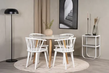 Plaza Litet Runt Matbord 100 cm i Målad MDF - Vit - Möbler - Bord & matgrupp - Matbord & köksbord