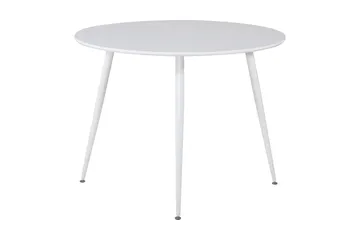 Plaza Litet Runt Matbord 100 cm i Målat Trä - Vit - Möbler - Bord & matgrupp - Matbord & köksbord