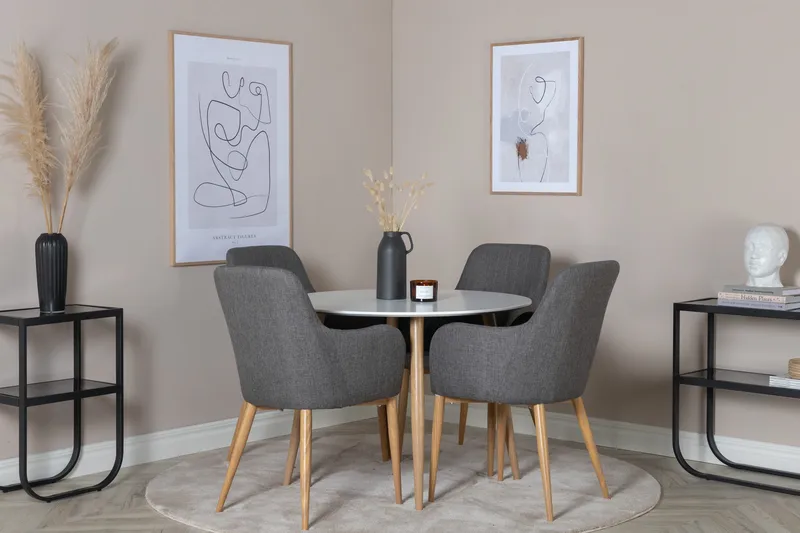 Plaza Matbord 100 cm - Vit - Möbler - Bord & matgrupp - Matbord & köksbord