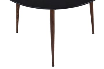 Plaza Runt Matbord 100 cm med Valnötsutseende - Brun|Svart - Möbler - Bord & matgrupp - Matbord & köksbord