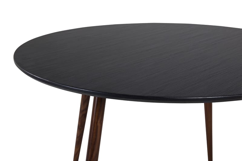 Plaza Runt Matbord 100 cm med Valnötsutseende - Brun|Svart - Möbler - Bord & matgrupp - Matbord & köksbord