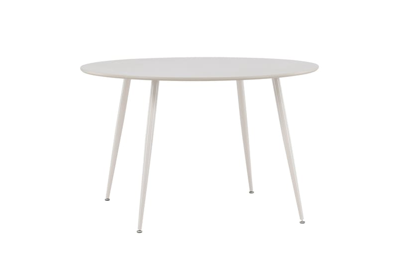 Plaza Runt Matbord 120 cm med Metallutseende - Beige - Möbler - Bord & matgrupp - Matbord & köksbord