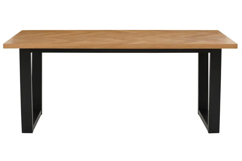 Pozzo Rektangulärt Matbord 180 cm med Trä- och Ekutseende - Brun|Svart - Möbler - Bord & matgrupp - Matbord & köksbord