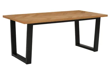 Pozzo Rektangulärt Matbord 180 cm med Trä- och Ekutseende - Brun|Svart - Möbler - Bord & matgrupp - Matbord & köksbord