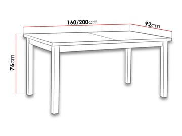 Puente Utdragbart Rektangulärt Matbord 160 cm i Trä med Ekutseende - Ljusbrun - Möbler - Bord & matgrupp - Matbord & köksbord
