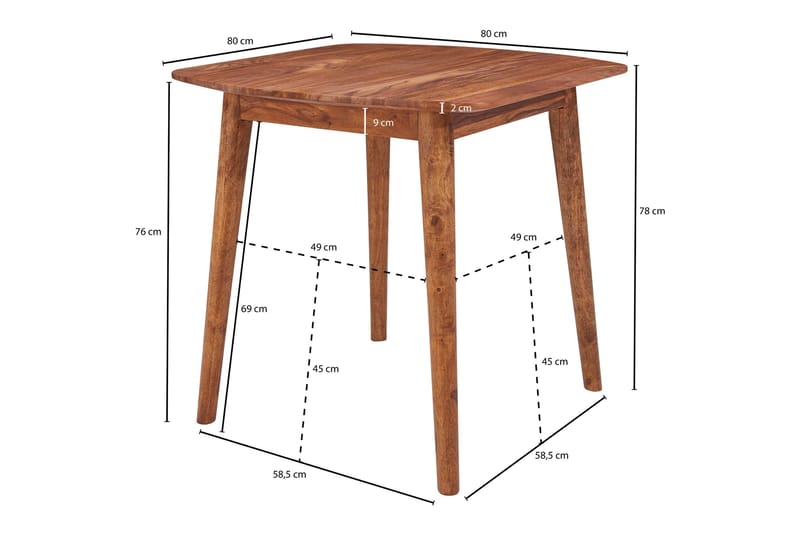 Raengel Matbord 80 cm - Trä/natur - Möbler - Bord & matgrupp - Matbord & köksbord