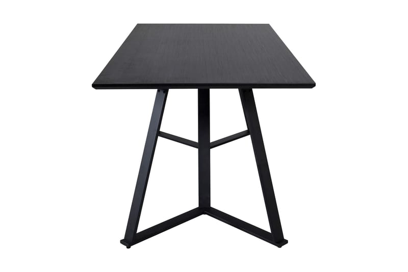 Rajadell Rektangulärt Matbord 180 cm med Mörkt Trä- och Metallutseende - Svart - Möbler - Bord & matgrupp - Matbord & köksbord