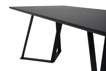 Rajadell Rektangulärt Matbord 180 cm med Mörkt Trä- och Metallutseende - Svart - Möbler - Bord & matgrupp - Matbord & köksbord