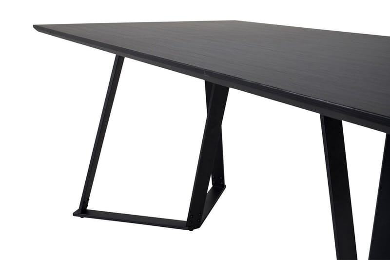Rajadell Rektangulärt Matbord 180 cm med Mörkt Trä- och Metallutseende - Svart - Möbler - Bord & matgrupp - Matbord & köksbord
