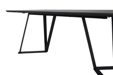 Rajadell Rektangulärt Matbord 180 cm med Mörkt Trä- och Metallutseende - Svart - Möbler - Bord & matgrupp - Matbord & köksbord