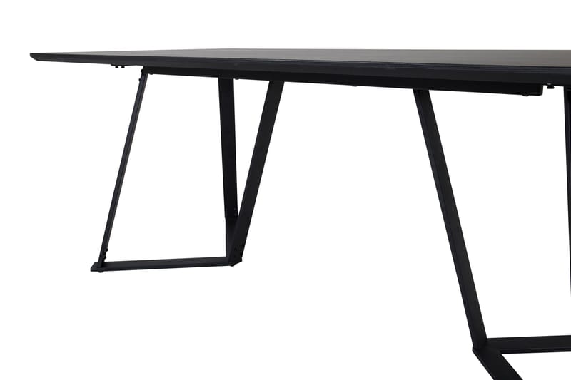 Rajadell Rektangulärt Matbord 180 cm med Mörkt Trä- och Metallutseende - Svart - Möbler - Bord & matgrupp - Matbord & köksbord