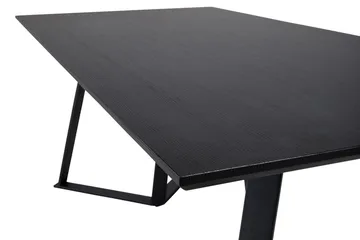 Rajadell Rektangulärt Matbord 180 cm med Mörkt Trä- och Metallutseende - Svart - Möbler - Bord & matgrupp - Matbord & köksbord