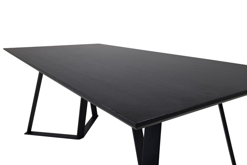 Rajadell Rektangulärt Matbord 180 cm med Mörkt Trä- och Metallutseende - Svart - Möbler - Bord & matgrupp - Matbord & köksbord
