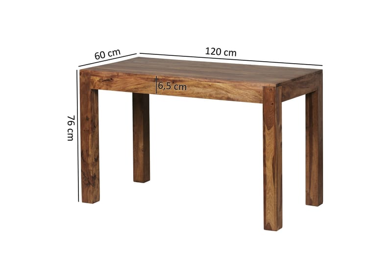 Ranveer Rektangulärt Matbord 120 cm i Trä med Valnötsutseende - Brun - Möbler - Bord & matgrupp - Matbord & köksbord