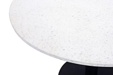 Razzia Runt Matbord 106 cm med Marmorskiva, Terrazzo- och Metallutseende - Vit|Svart - Möbler - Bord & matgrupp - Matbord & köksbord