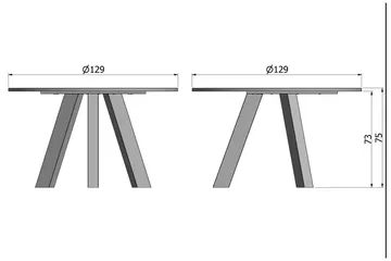 Reba Matbord 129 cm Rund - Mörkbrun - Möbler - Bord & matgrupp - Matbord & köksbord