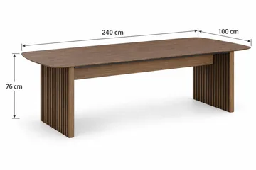 Richeto Matbord Rökt Ek 240 cm - Brun/Ribbad - Möbler - Bord & matgrupp - Matbord & köksbord