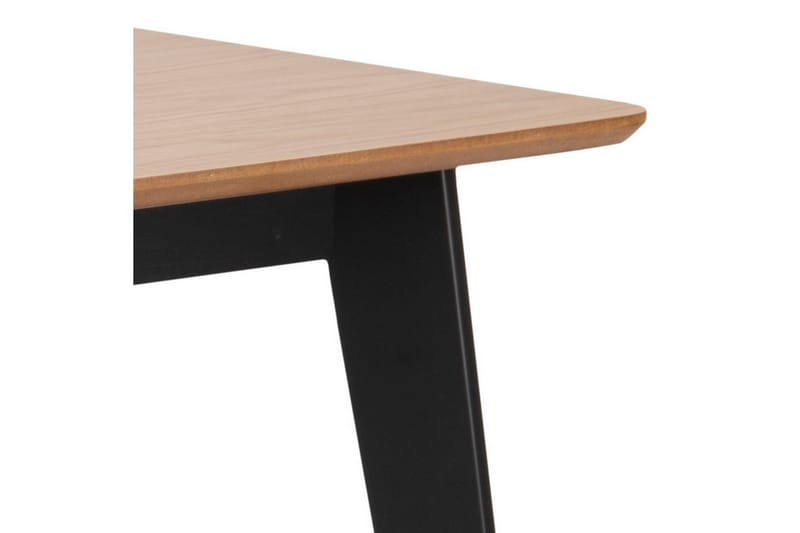 Roxby Rektangulärt Matbord 120x80 cm i Trä med Metallben - Svart|Brun - Möbler - Bord & matgrupp - Matbord & köksbord