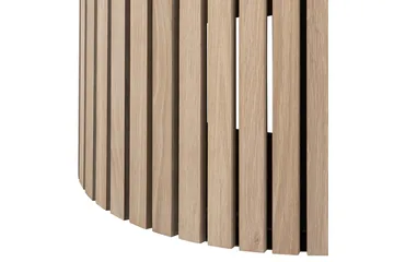 Sakie Runt Matbord 120 cm med Trä- och Ekutseende - Vit - Möbler - Bord & matgrupp - Matbord & köksbord