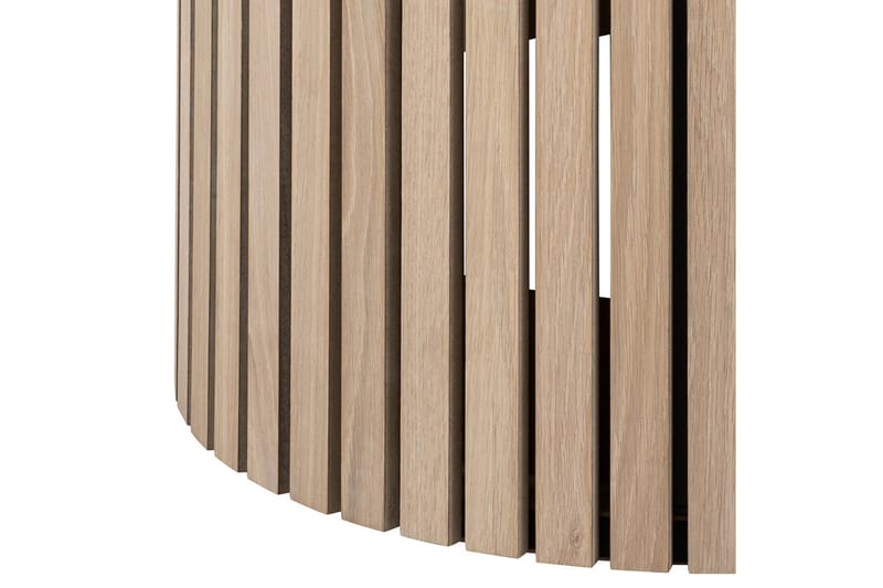 Sakie Runt Matbord 120 cm med Trä- och Ekutseende - Vit - Möbler - Bord & matgrupp - Matbord & köksbord