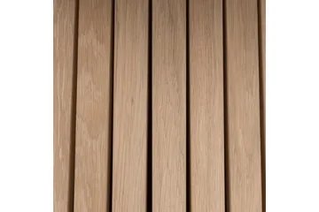 Saku Runt Matbord 120 cm med Trä- och Ekutseende - Vit - Möbler - Bord & matgrupp - Matbord & köksbord