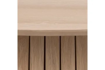 Saku Runt Matbord 120 cm med Trä- och Ekutseende - Vit - Möbler - Bord & matgrupp - Matbord & köksbord