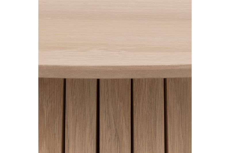 Saku Runt Matbord 120 cm med Trä- och Ekutseende - Vit - Möbler - Bord & matgrupp - Matbord & köksbord