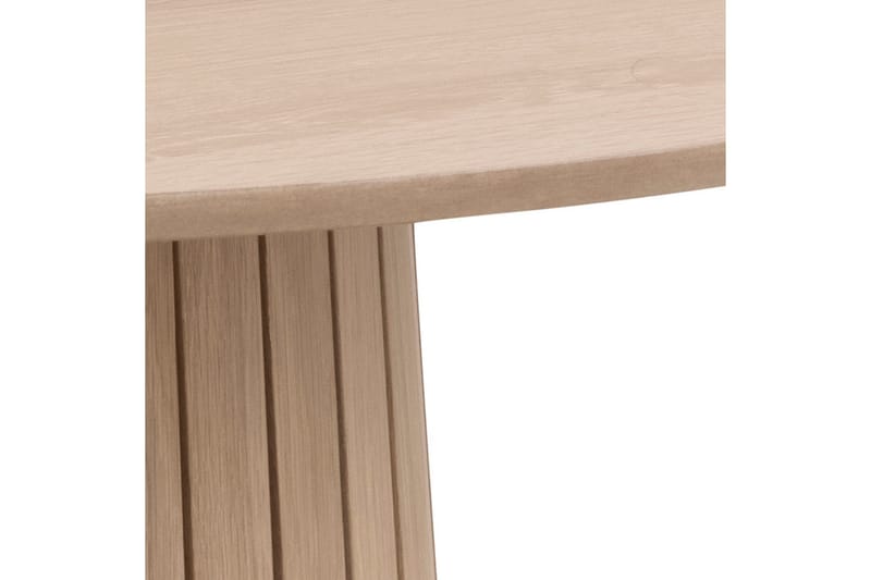 Saku Runt Matbord 120 cm med Trä- och Ekutseende - Vit - Möbler - Bord & matgrupp - Matbord & köksbord
